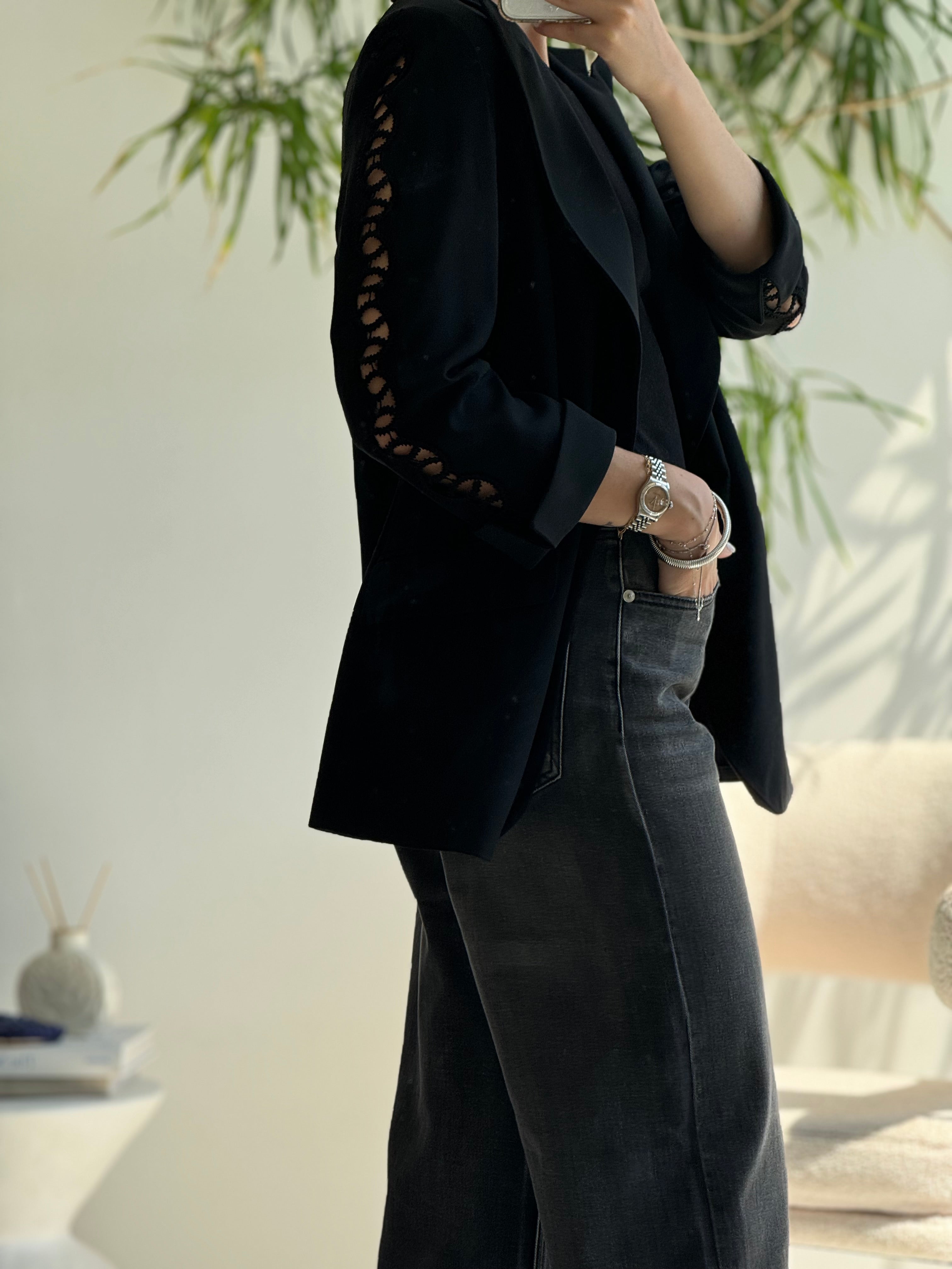 Vintage CLIPS Lace Embroidered Blazer