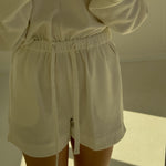 Short with tie waist- adjustable and full stretch. Tennis, country club look, Travel friendly, bride vacation