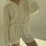 romper with tie waist- adjustable and full stretch. Tennis, country club look, Travel friendly, bride vacation