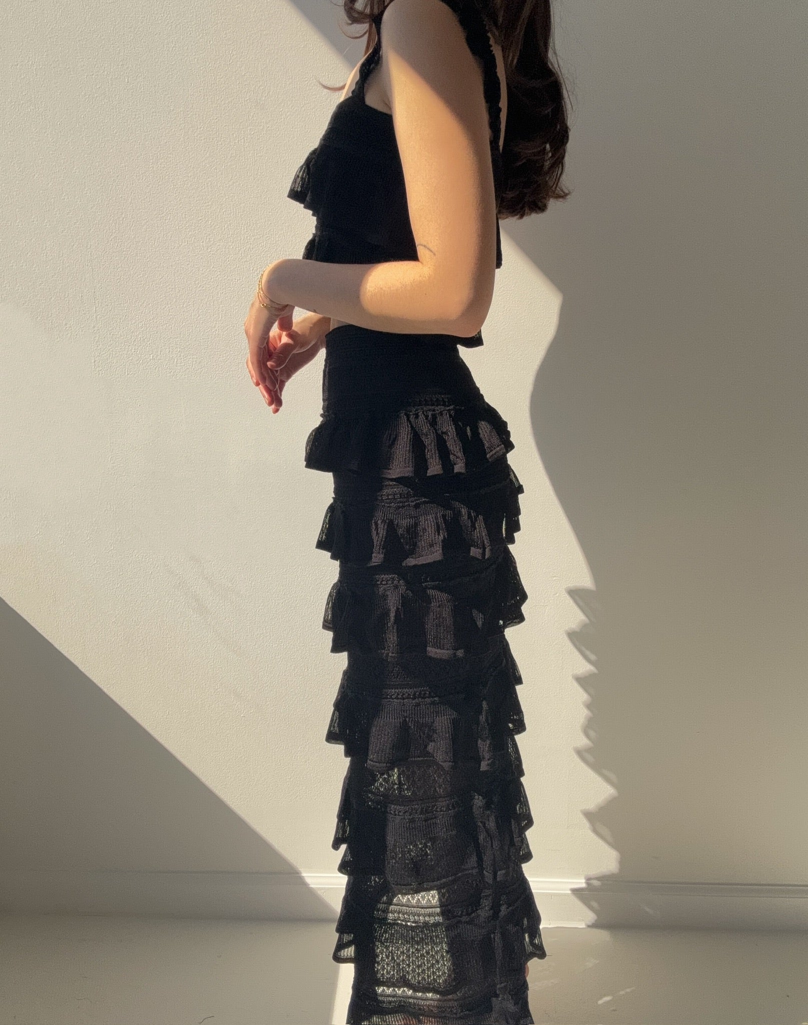 Mara Crochet Skirt - Black