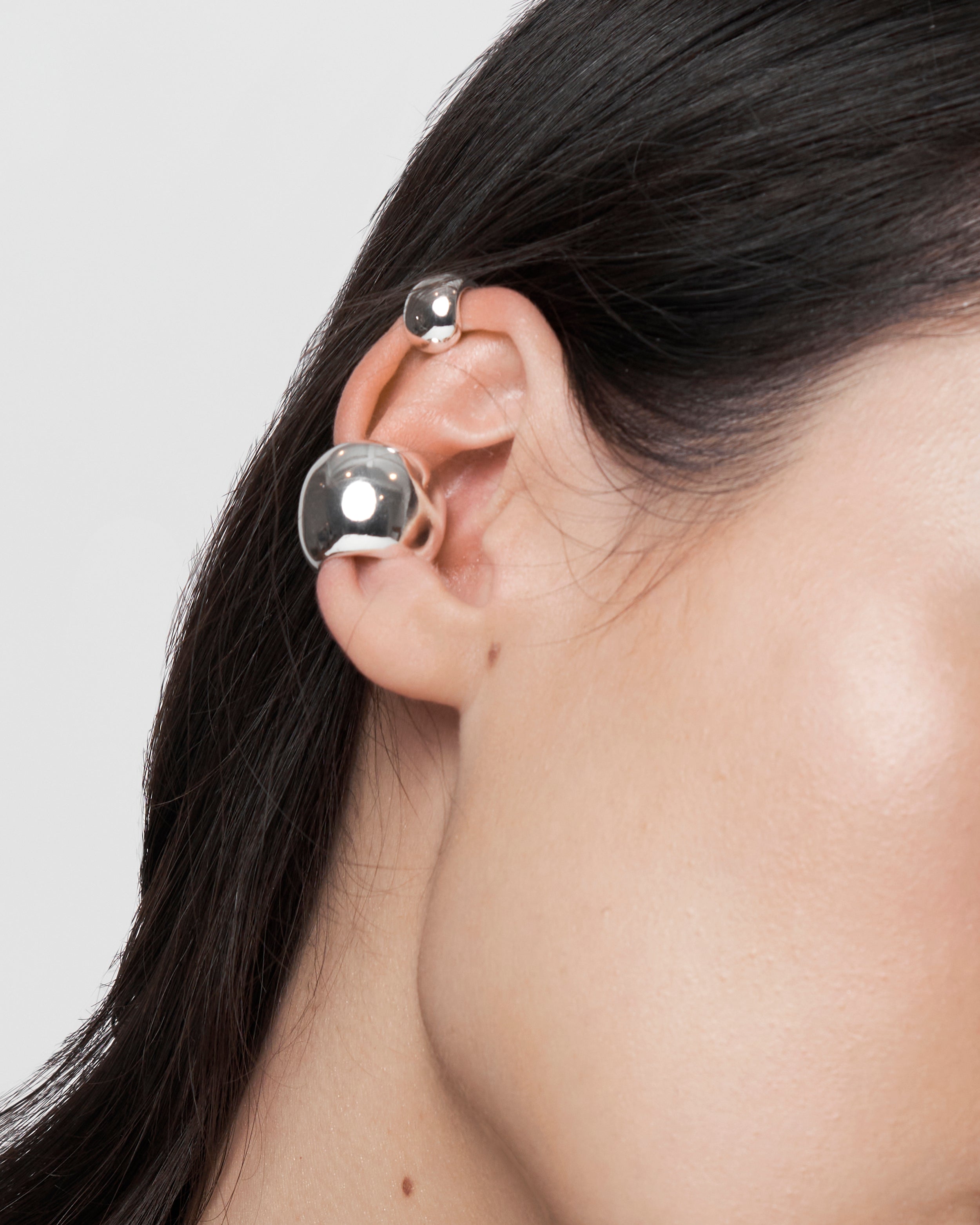 Leda Ear Cuff Set – Modern Sterling Silver Statement Earrings