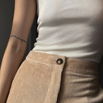 Neutral halter top with great stretch