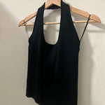 Neutral halter top with great stretch